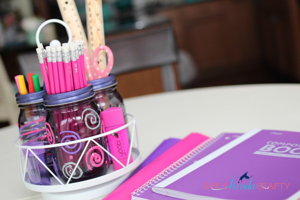 Mason Jar Homework Station