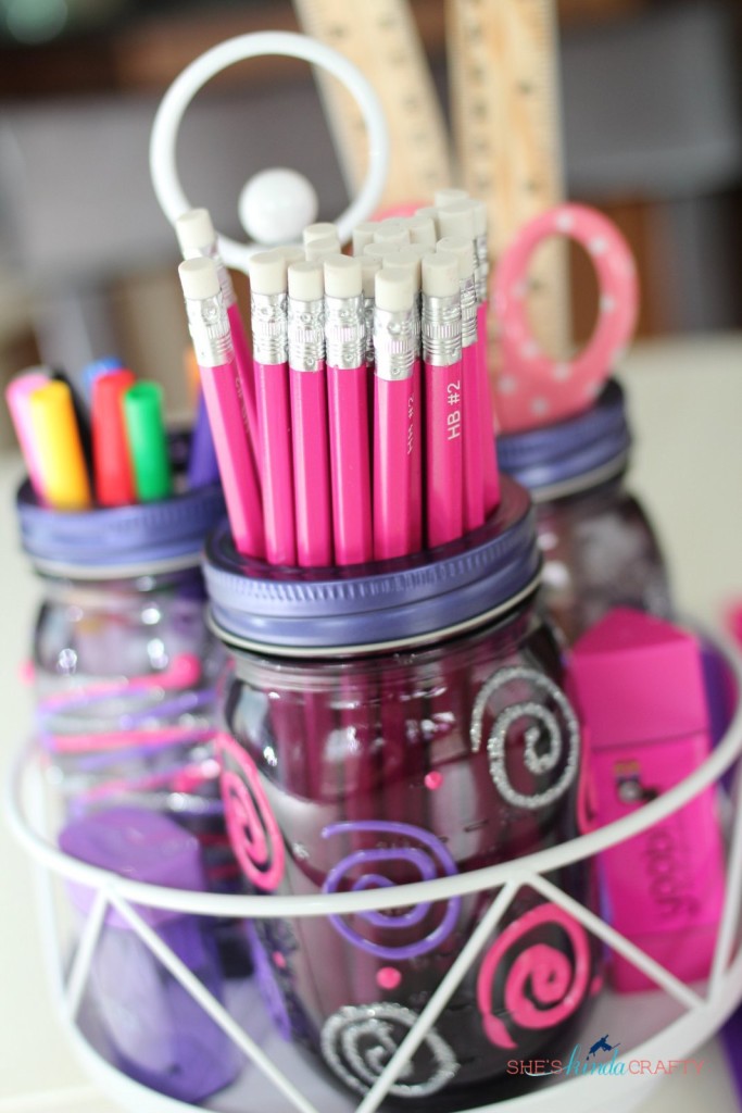 Mason Jar Homework Station