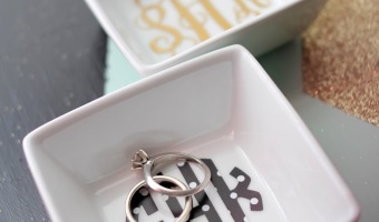 DIY Monogrammed Ring Dish