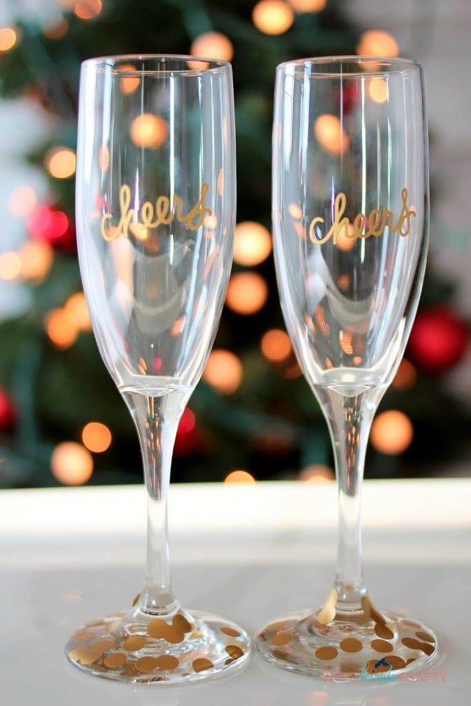 DIY Cheers Champagne Flutes