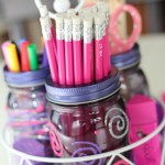 Mason Jar Homework Station | #CanItForward